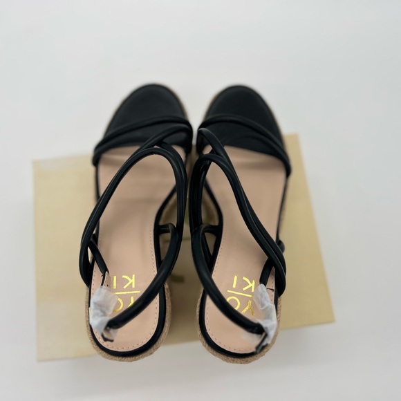 YOKI LENITA Women's Platform Heel with Espadrille, Black, 8 M US - Picture 4 of 6